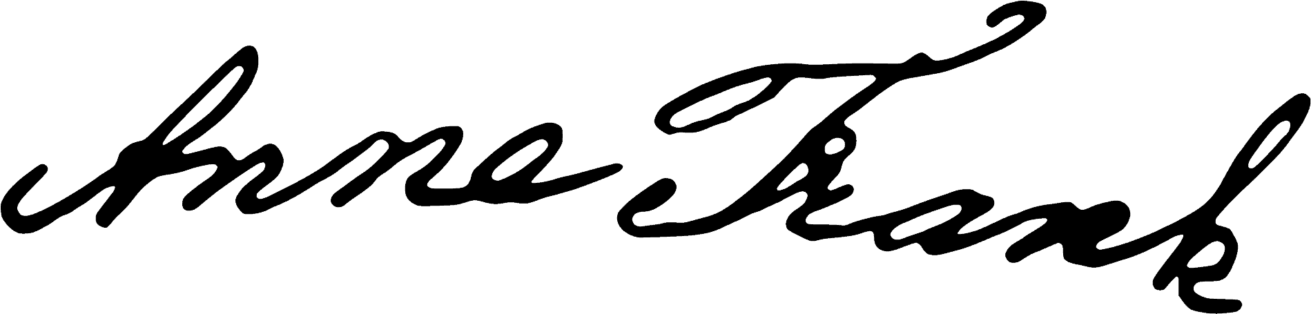Anne Frank Signature Clipart (1920x489), Png Download