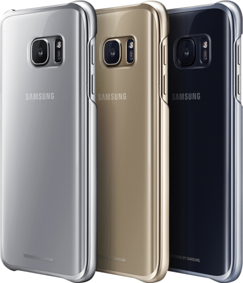 Samsung Galaxy S7 Edge Clear Back Case, Black - Clear Cover S7 Edge Clipart (600x550), Png Download