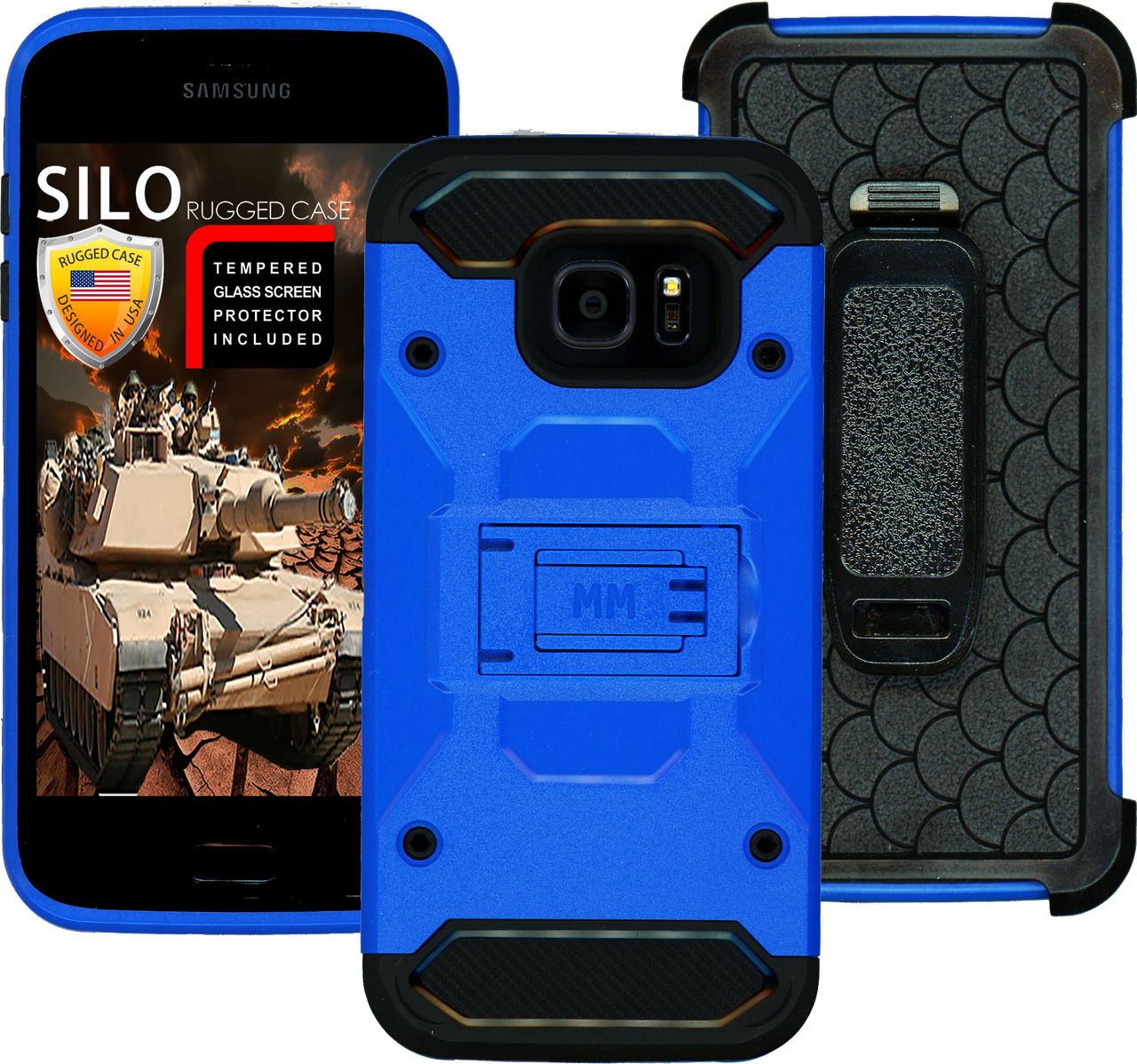 Samsung Galaxy S7 Edge Mm Silo Rugged Case Sea Blue - Smartphone Clipart (1280x1198), Png Download