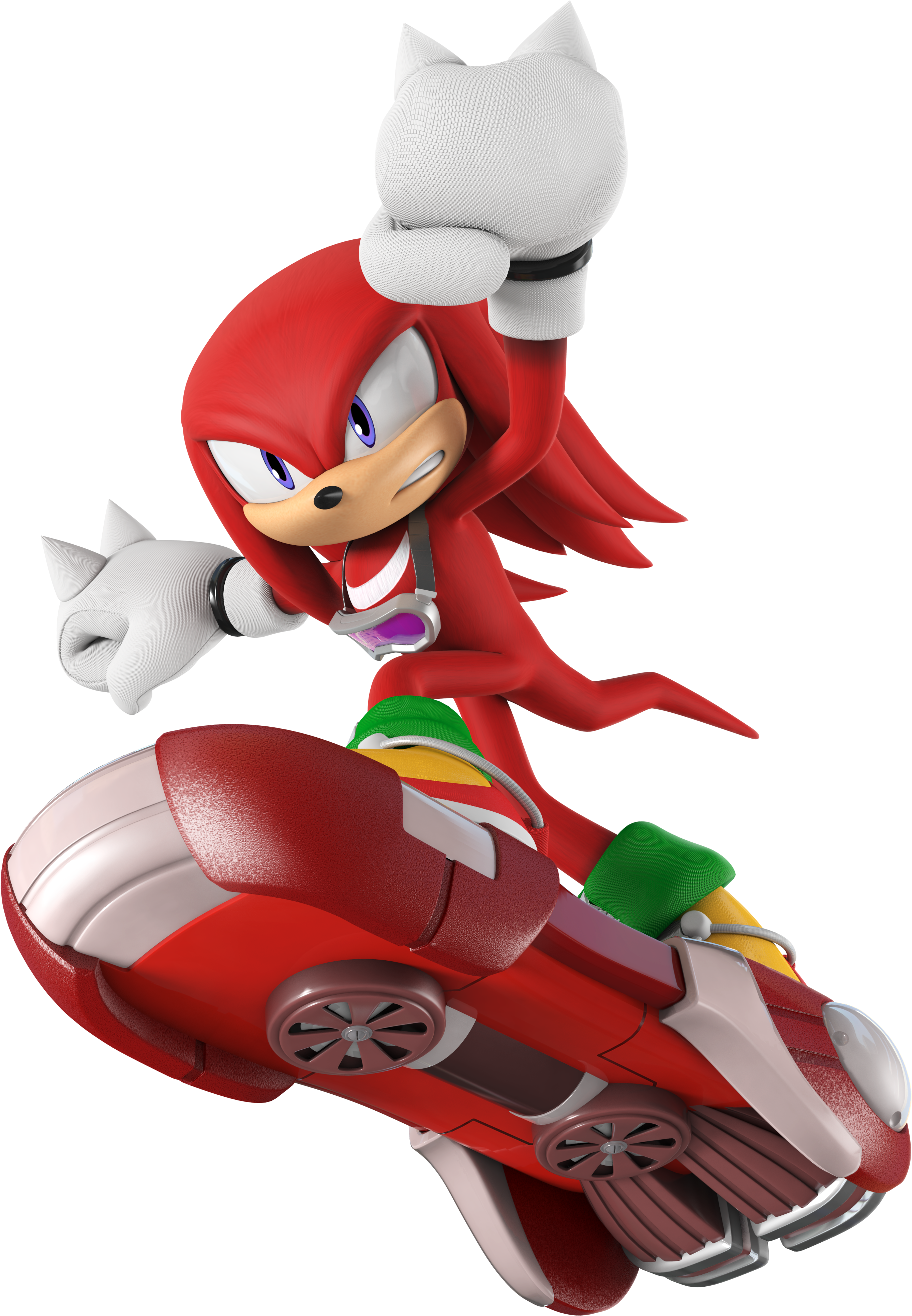 Knuckles Free Riders - Sonic Free Riders Knuckles Clipart (2710x3900), Png Download