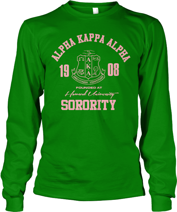 Alpha Kappa Alpha Roots Long Sleeve T-shirt - Shirt Clipart (628x720), Png Download