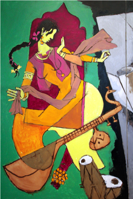 Mf Hussain Paintings Clipart (650x700), Png Download