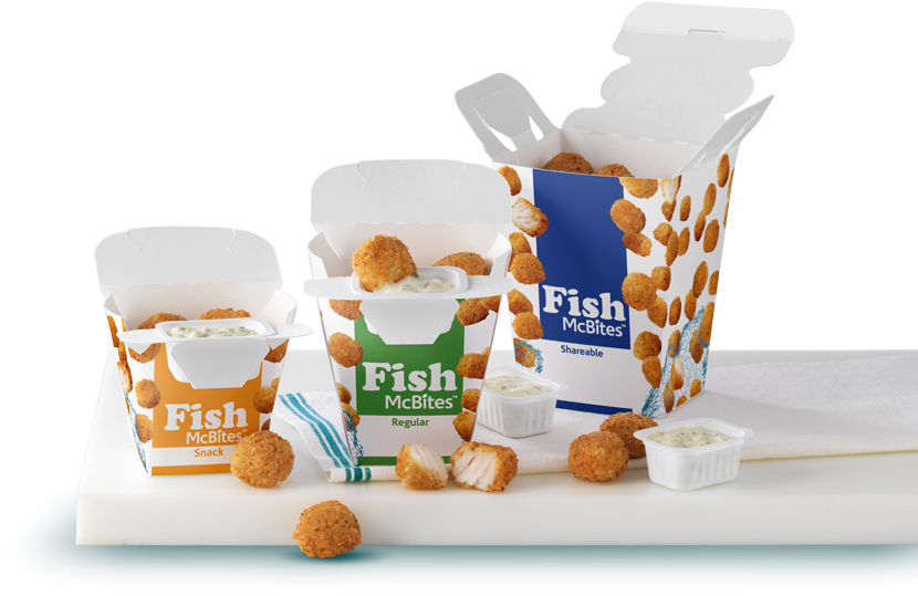 Little Balls Of Fish - Mcdonald's Fish Mcbites Clipart (839x543), Png Download