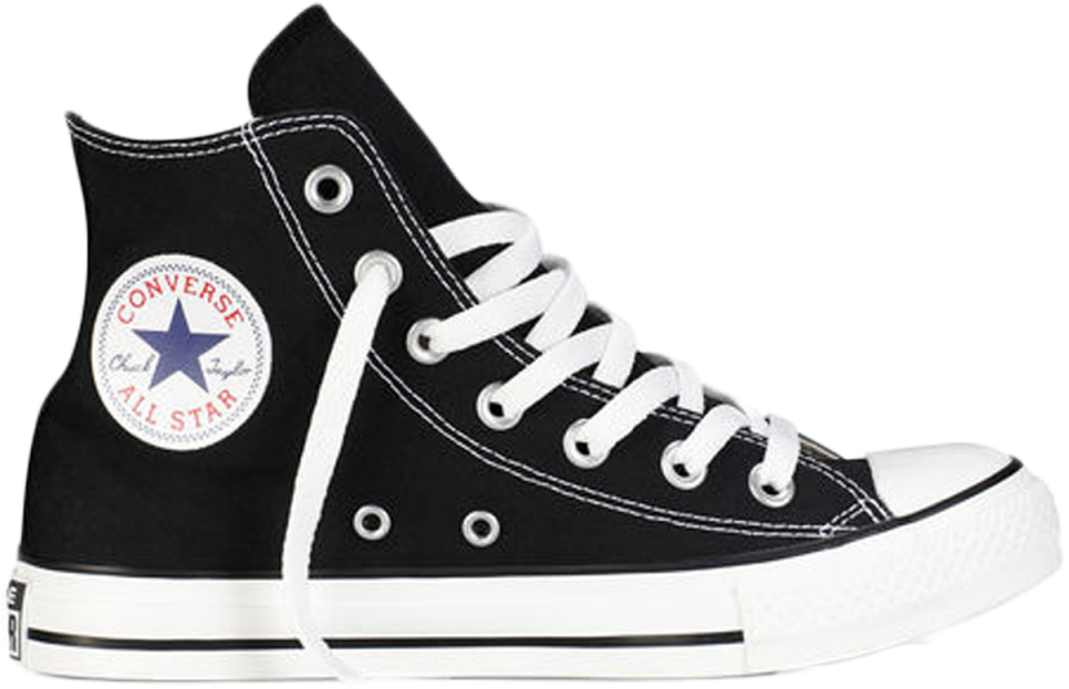 Converse All Star Hi Black White - Converse Classic Clipart (1024x768), Png Download