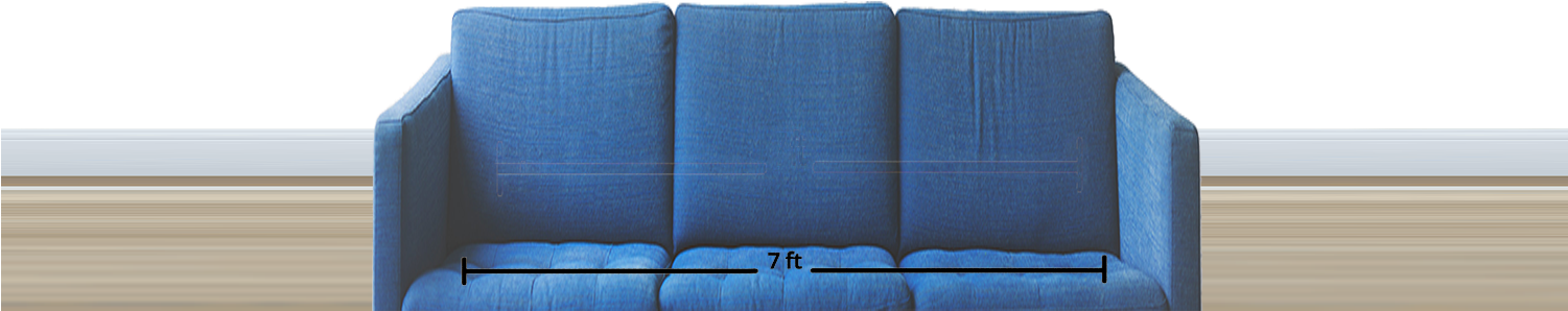 Studio Couch Clipart (1500x723), Png Download
