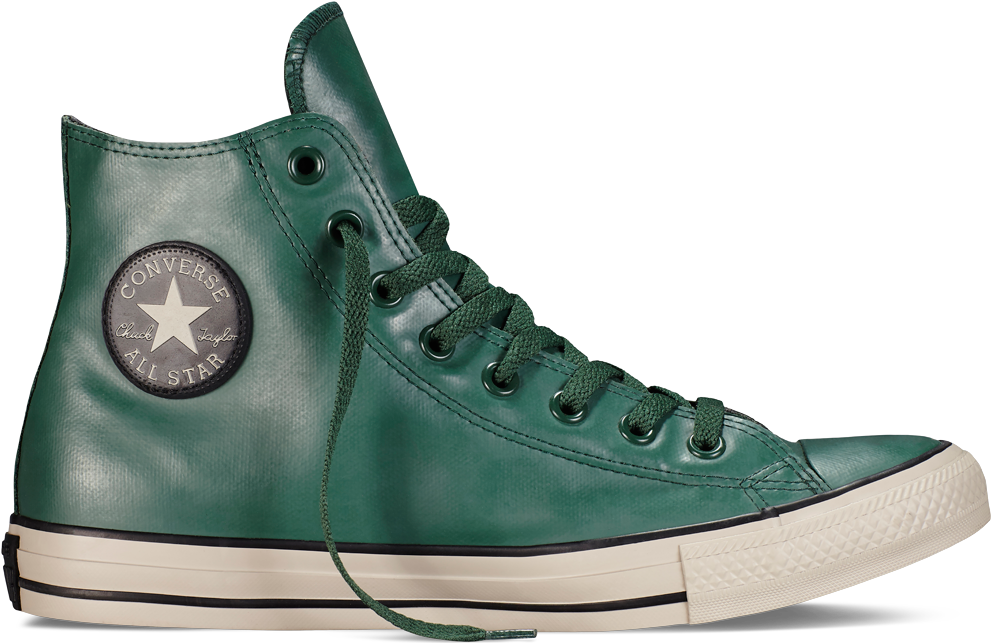Converse Clipart Rubber Shoe - Green Leather Converse Hi Tops - Png Download (1000x1000), Png Download