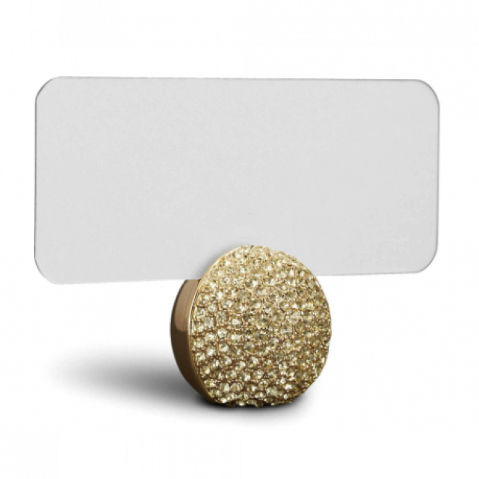 Pave Sphere Place Card Holders, Gold Clipart (690x690), Png Download