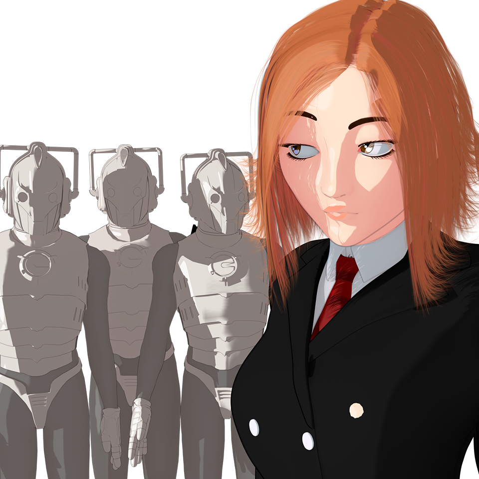 Episode 16 The Doctor And The Cyber Invasion Pt2 - Anime Clipart (960x960), Png Download