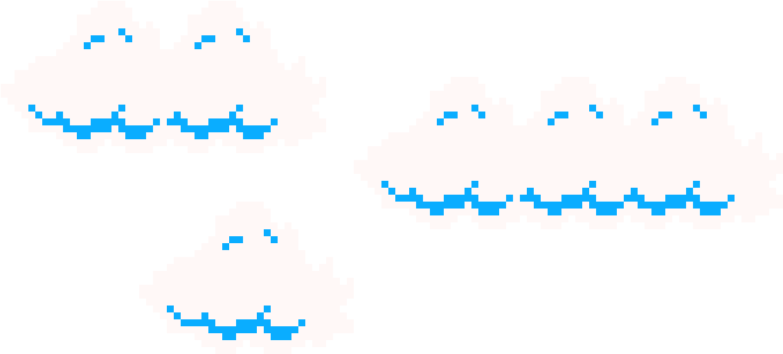 Super Mario Bros Cloud Sprites V3 - Super Mario Bros Clipart (1320x770), Png Download