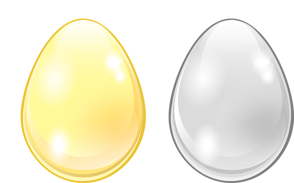 Easter Eggs Gold Silver Decoration Easter Holidays - Sphere Clipart (960x600), Png Download
