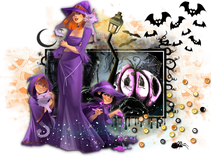 Moon Witch - Cartoon Clipart (900x675), Png Download