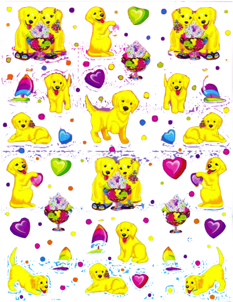 Lisa Frank Stickers Clipart (500x632), Png Download