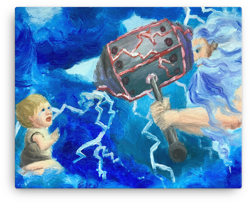 Whim Of God In Canvas - Painting Clipart (823x669), Png Download