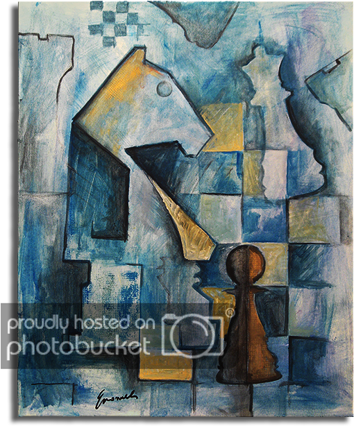 Cubist Painting - Cubism Chess Art Clipart (534x662), Png Download