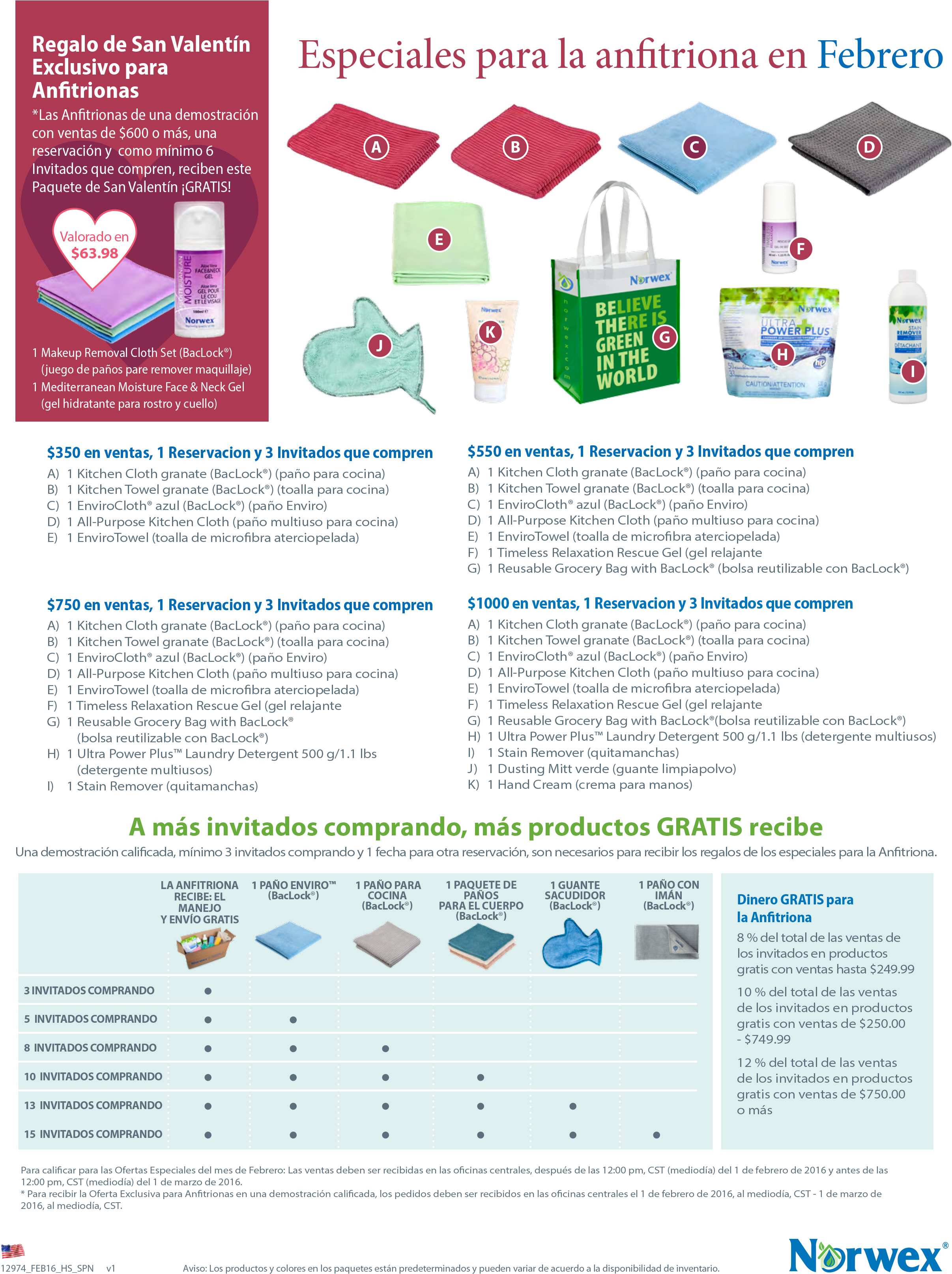 Norwex Usa Spanish February Host Exclusive - Norwex June 2018 Hostess Specials Clipart (2488x3234), Png Download