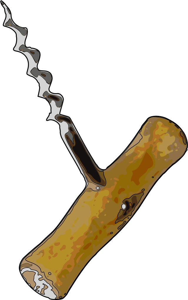 File - Corkscrew Vectorized - Svg Clipart (645x1024), Png Download