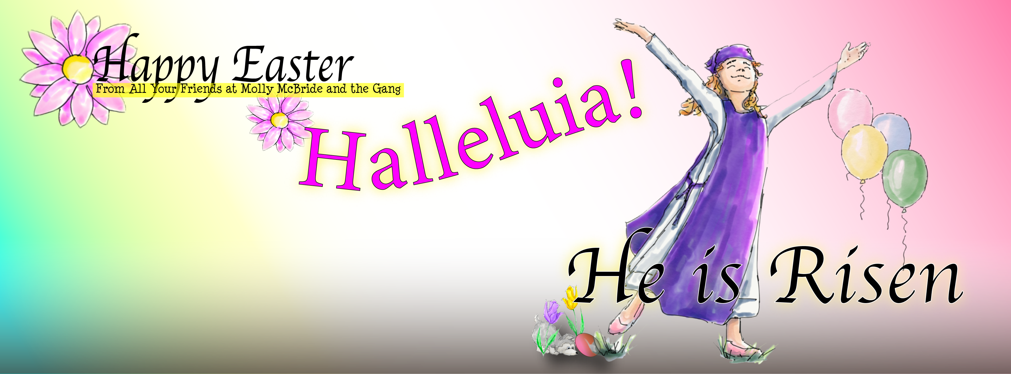 Happy Easter From The Mcbrides - Graphic Design Clipart (3546x1313), Png Download