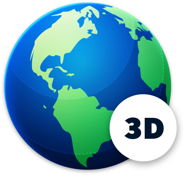 Globe Geography 3d 4 - World Map Clipart (630x630), Png Download