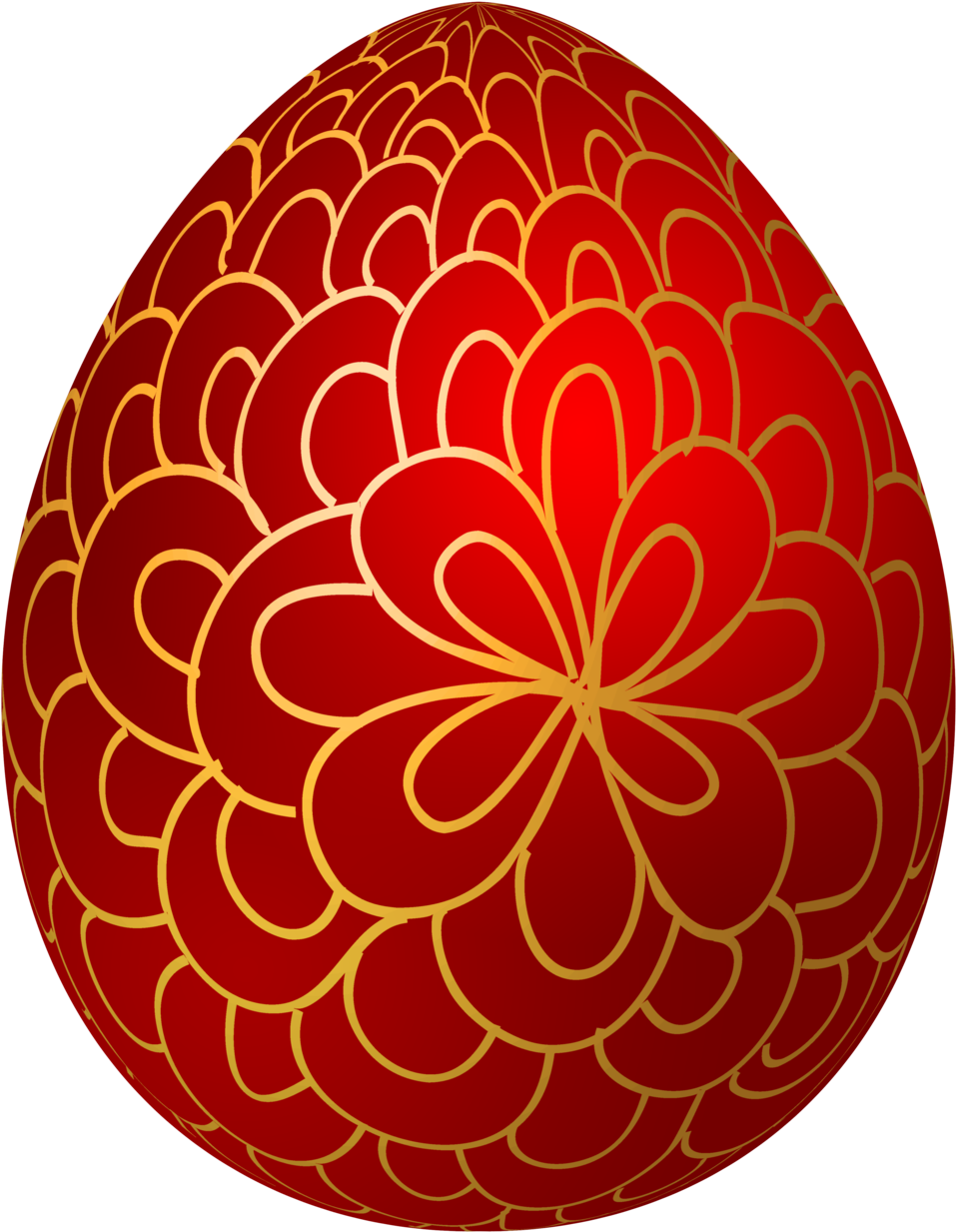 Red Decorative Easter Egg Png Clip Art Banner Stock - Decorated Easter Eggs Clip Art Transparent Png (957x1233), Png Download