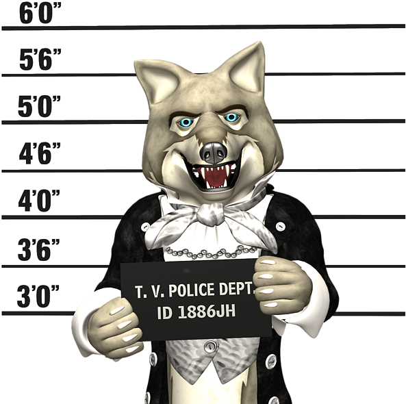 Big Bad Wolf Mugshot By - Big Bad Wolf T Shirt Kids Clipart (600x600), Png Download