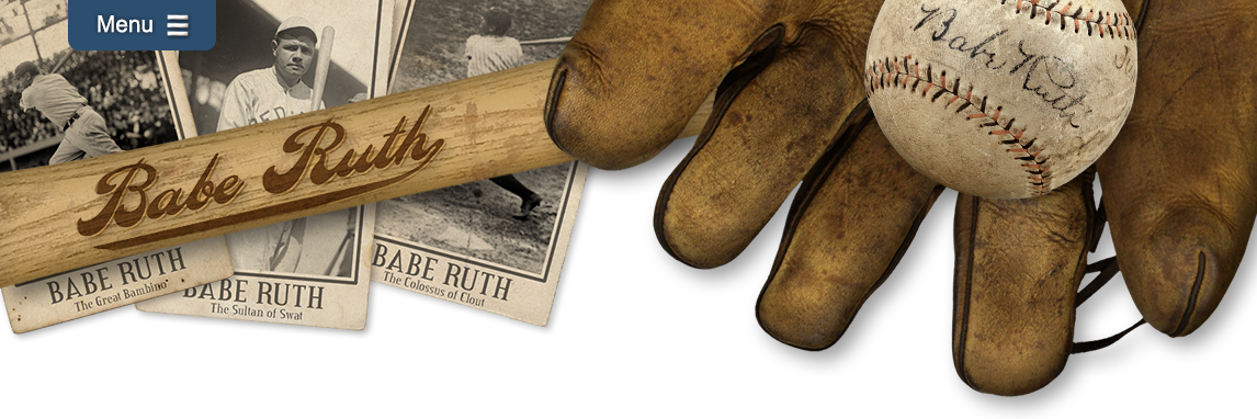 Babe Ruth - Baseball Legend - Babe Ruth Famous Clipart (1146x382), Png Download