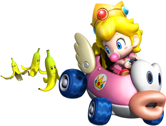 Mario Kart Wii Png - Baby Princess Peach Mario Kart Clipart (600x600), Png Download