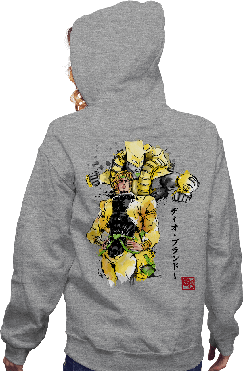 Za Warudo - Za Warudo Hoodie Clipart (930x1294), Png Download