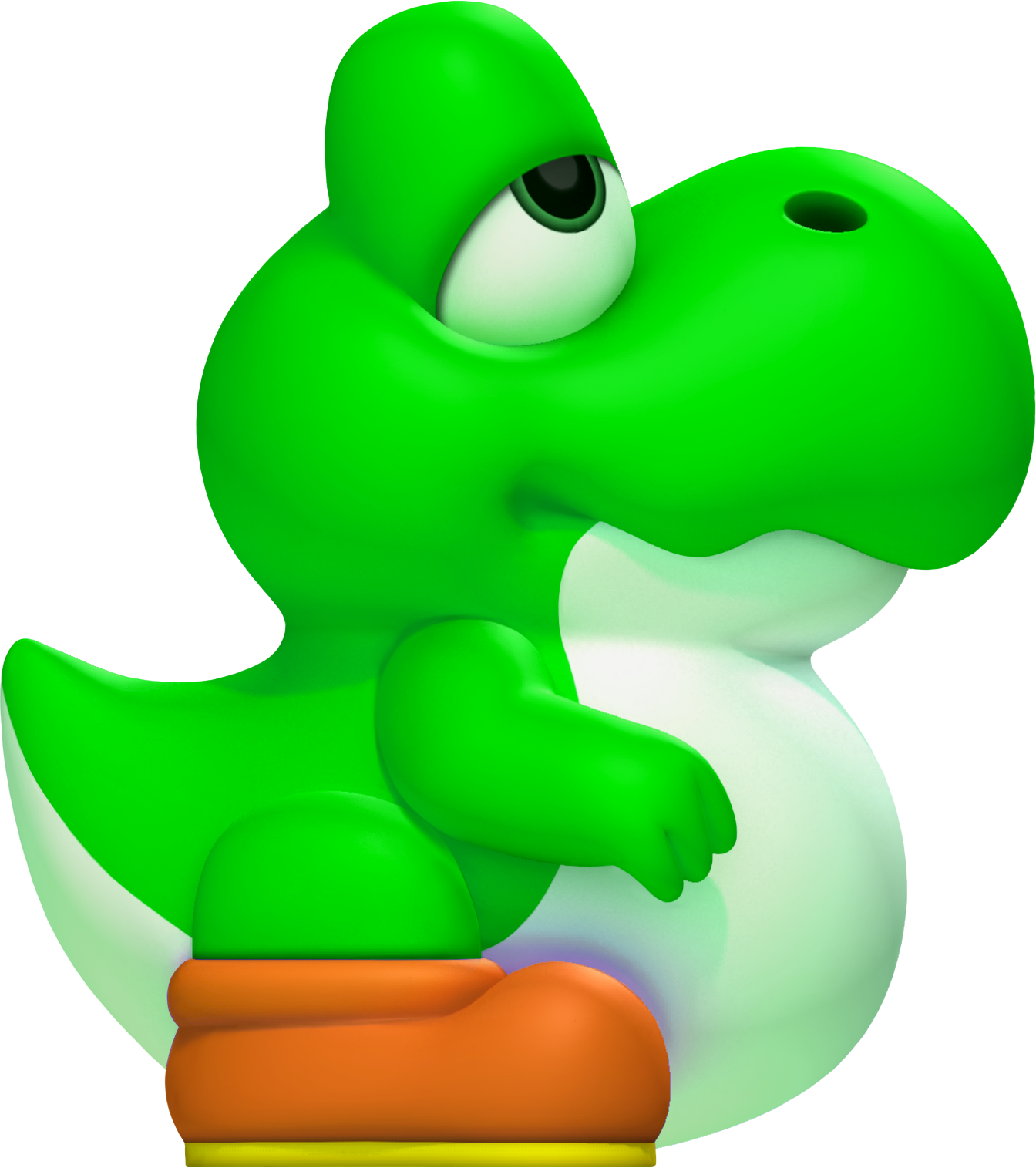 Transparent Yoshi Light Green - Mario Bros Yoshi Baby Clipart (1344x1515), Png Download