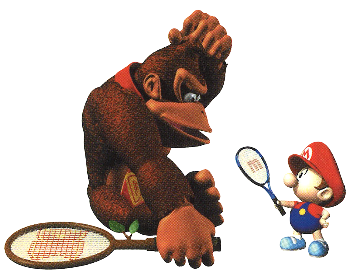 Dkandbabymariotennis - Nintendo Donkey Kong Series Clipart (1159x899), Png Download