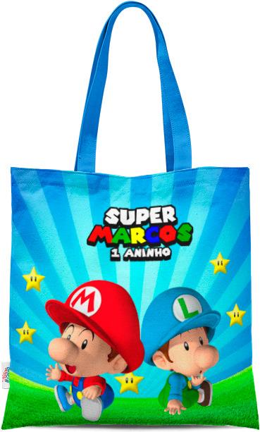 Sacola Super Mario Baby Mario E Luigi - Tote Bag Clipart (800x800), Png Download
