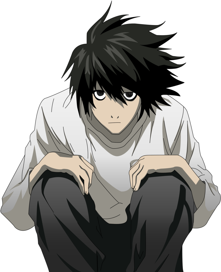 Anime L Death Note Clipart (785x1024), Png Download
