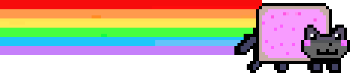 Nyan Cat Clipart (1250x550), Png Download