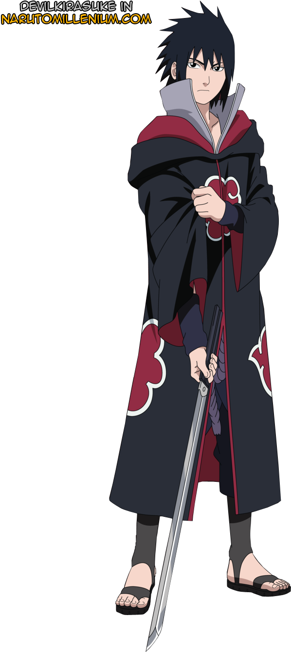 Sasuke Uchiwa - Bleach Death Note Crossover Clipart (640x1340), Png Download