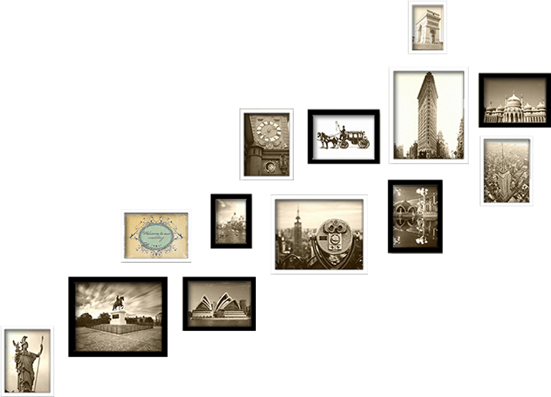 Stair Photo Wall Photo Frame Hanging Wall Wash Creative - Wall Decoration Frame Png Clipart (800x800), Png Download