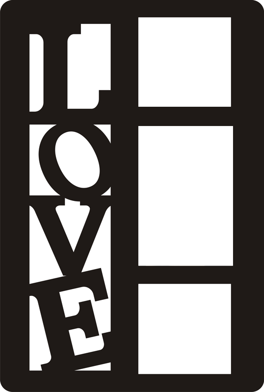 Love Wall Hanging Personalised Photo Fra Clipart (538x800), Png Download