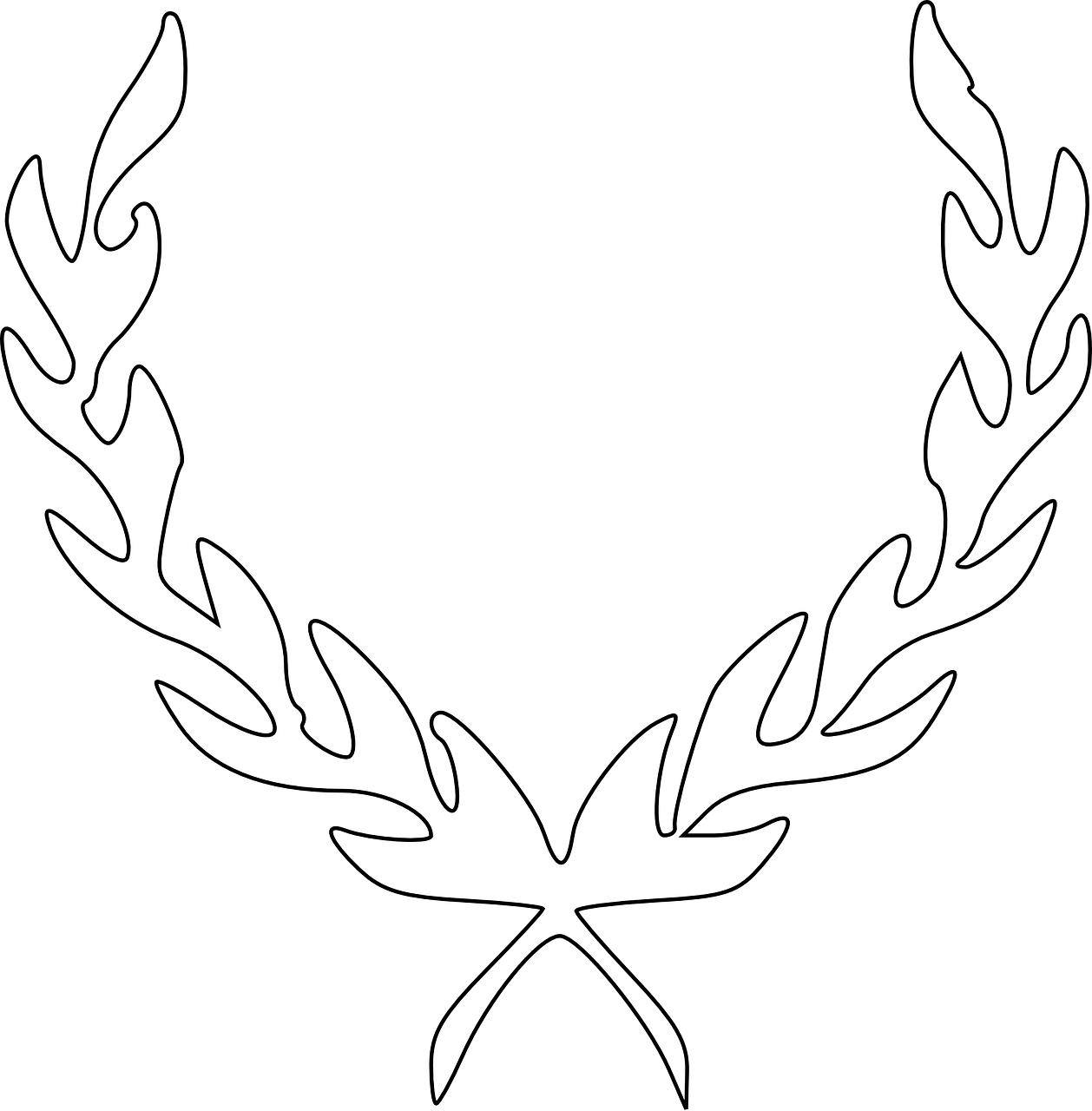 Laurels Laurel Wreath Wreath - Corona De Laurel En Blanco Clipart (1258x1280), Png Download