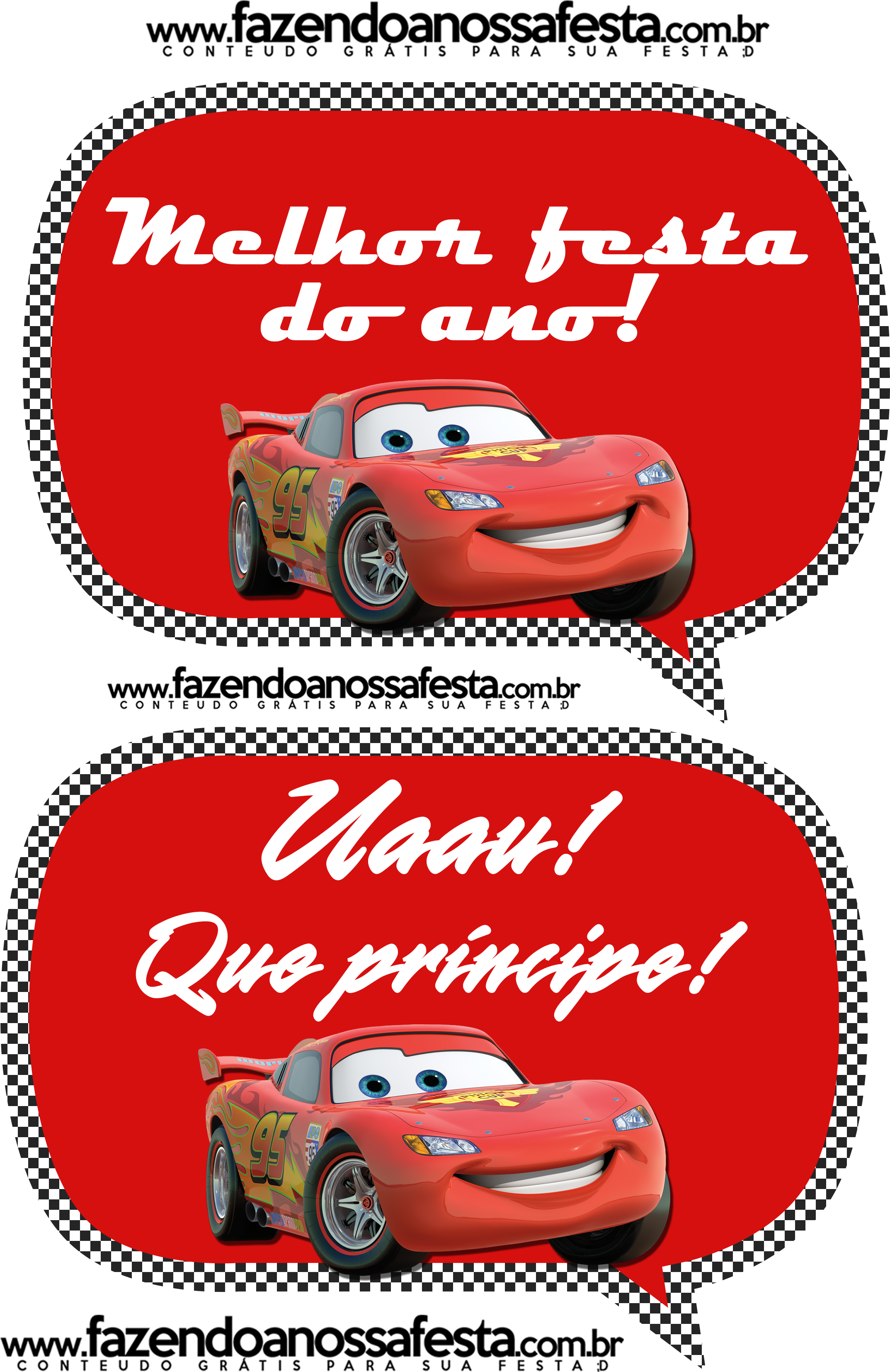Plaquinhas Divertidas Para Fotos Carros Da Disney - Cars 2 Lightning Mcqueen Clipart (2147x3307), Png Download