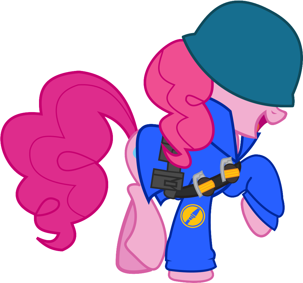 A Vector Of A Soldier Pinkie Pie I Did - Tf2 Pinkie Pie Clipart (1024x1024), Png Download