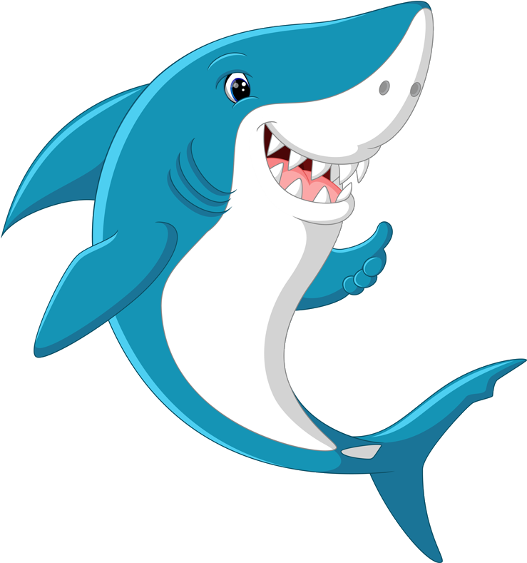 Shark Eating Fish Cartoon Clipart (800x800), Png Download