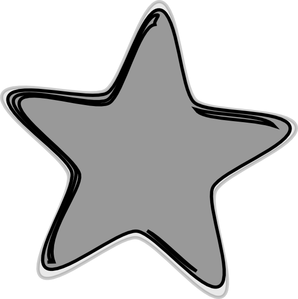 Gray Star Clipart - Png Download (594x595), Png Download