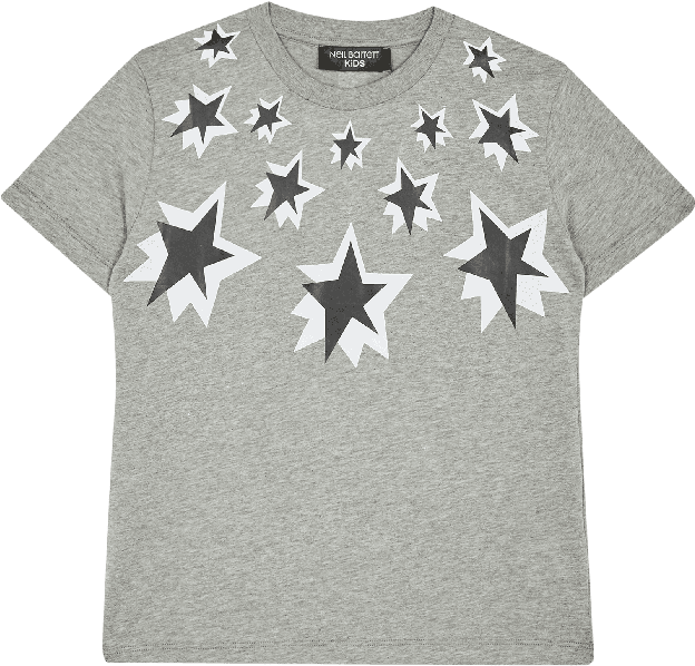 Gray Star Print T-shirt - Sweater Clipart (700x700), Png Download