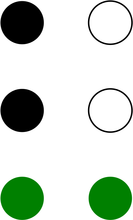 Japanese Hi Braille - Circle Clipart (733x1023), Png Download