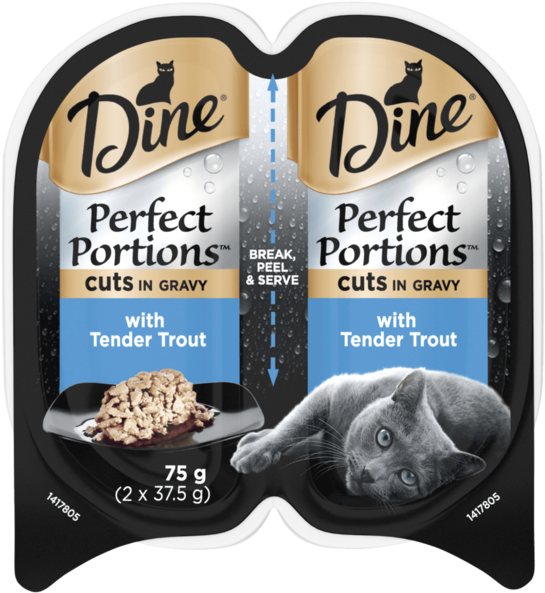 Dine Perfect Portions Cuts In Gravy Tender Trout Wet - Dine Perfect Portions Clipart (620x620), Png Download