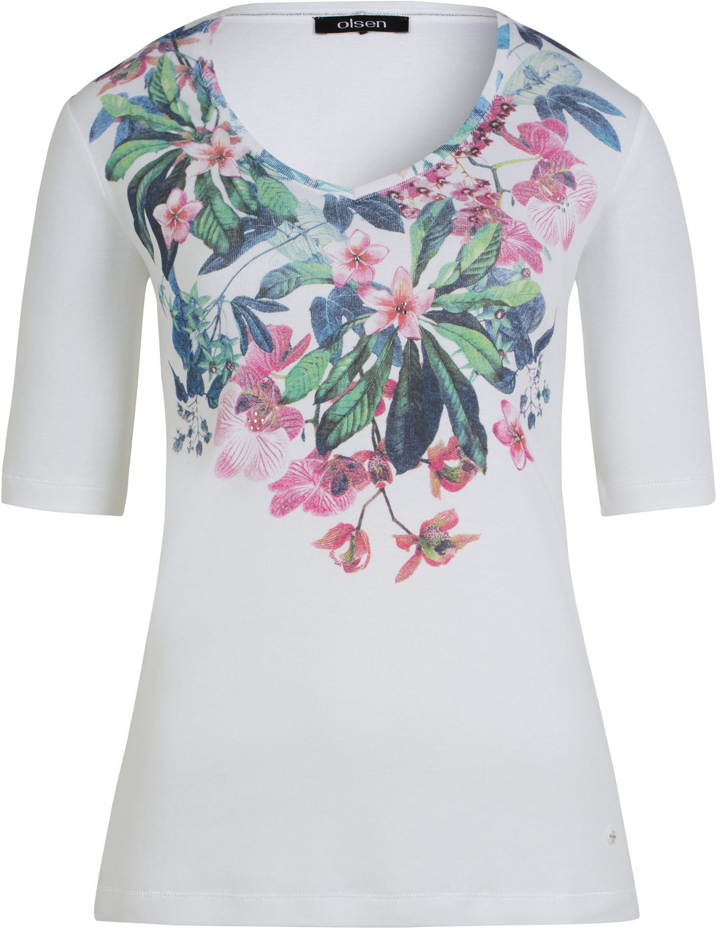 T-shirt Flower Print - Blouse Clipart (1652x1990), Png Download
