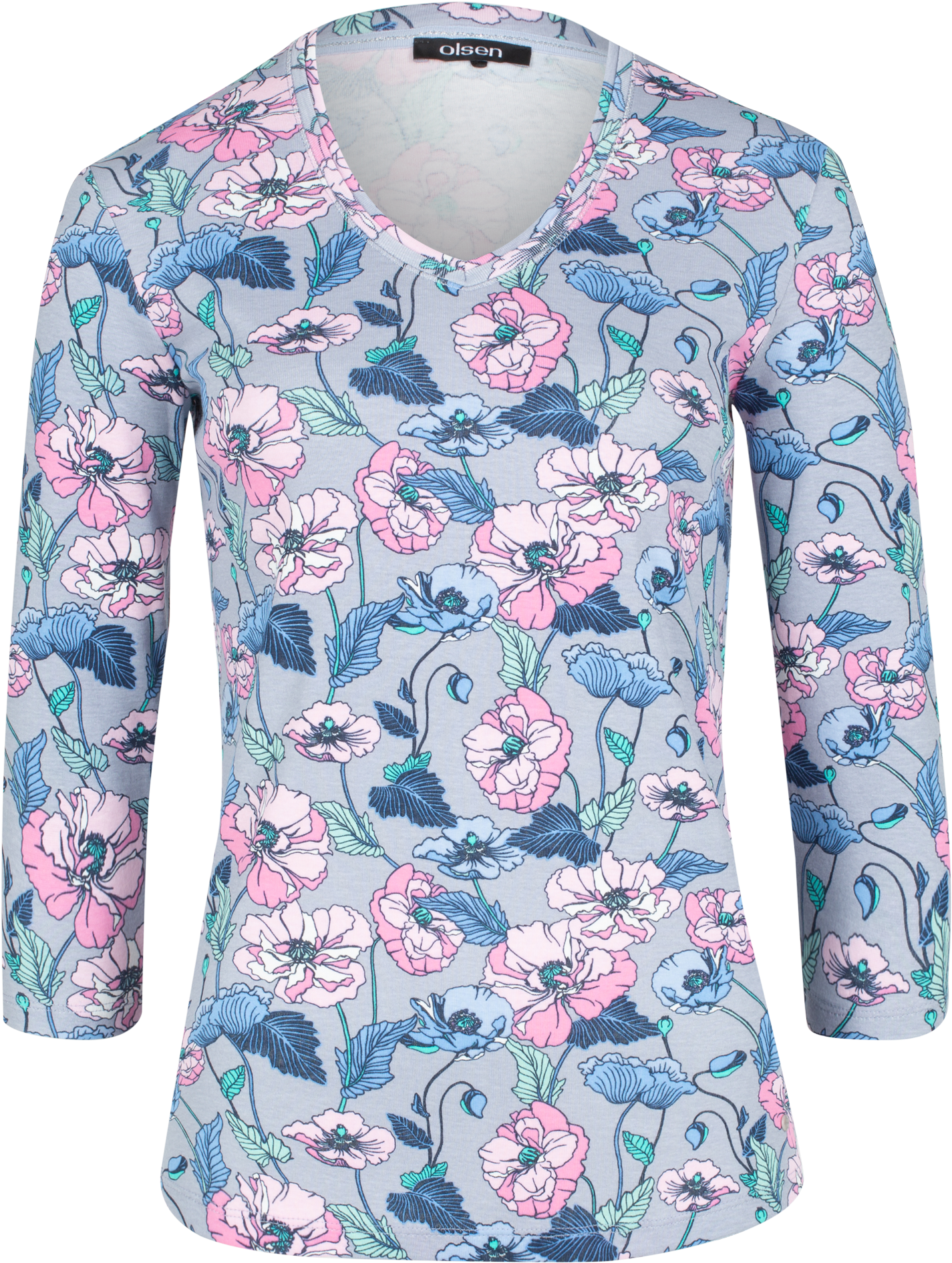 T-shirt Flower Print - Shirt Clipart (1652x1990), Png Download