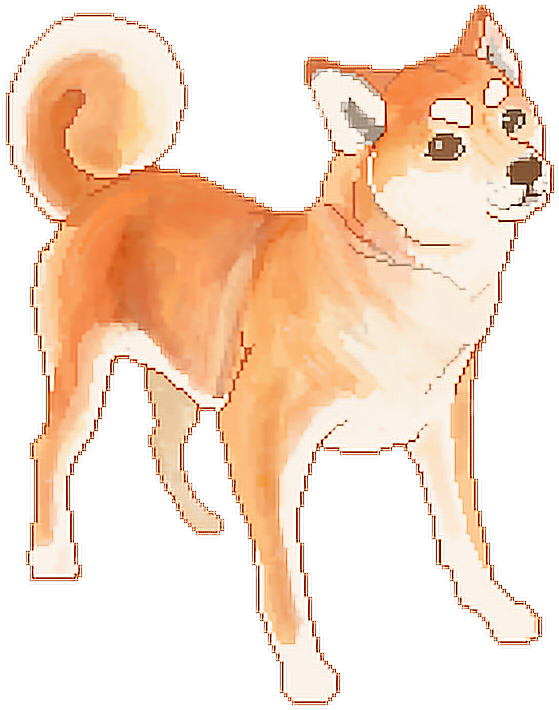 #ftedogs #dog #pixel #tumblr - Shiba Inu Pixel Art Clipart (596x712), Png Download