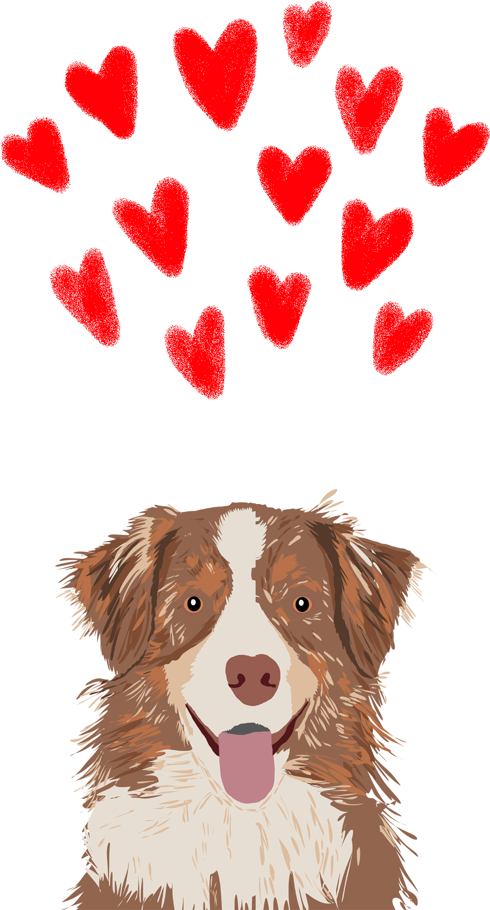 #valentines #collection #casetify #iphone #case #art - Happy Valentines Day Boxer Dog Clipart (1000x2000), Png Download