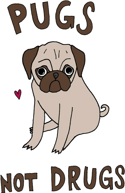 Dog And Pug Image - Pug Clipart (500x729), Png Download