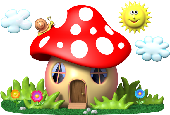 Mushroom Clipart Teacher - Cute Mushroom House Clipart - Png Download (600x600), Png Download