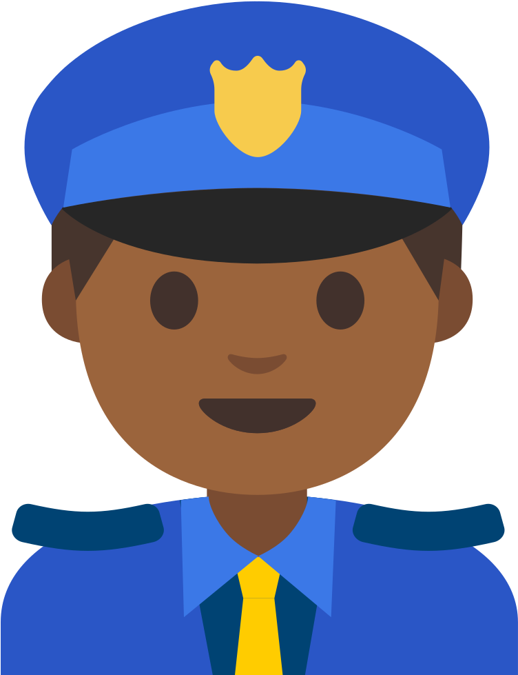 Emoji U1f46e 1f3fe - Man Police Officer Emoji Clipart (1024x1024), Png Download